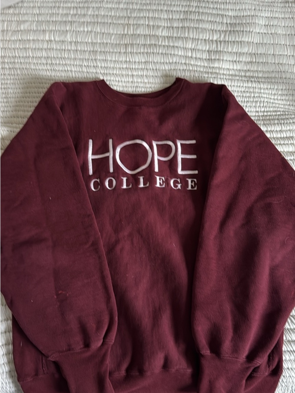 Champion Maroon 'HOPE COLLEGE' Crewneck Sweatshirt